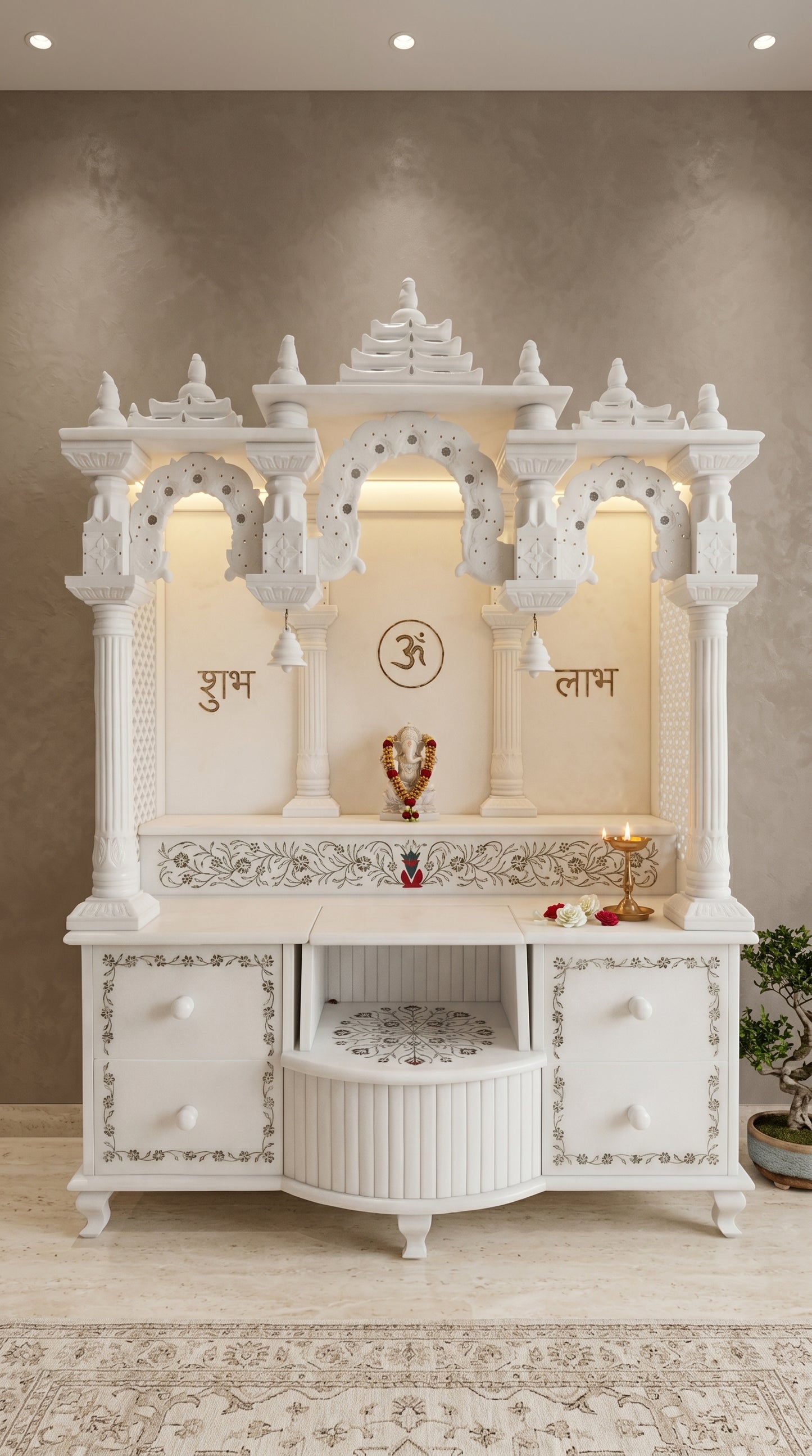 4 Feet Marble Mandir